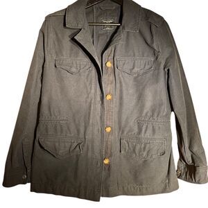 Abercrombie & Fitch Womens Military chore wor Jacket L Navy Blue